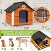 Outentin Hundehütte Outdoor Isoliert für Große Hunde – Produktbild-Vorschau 2