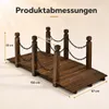 KOMFOTTEU Gartenbrücke, Holzbrücke mit Geländern & Ketten, Produktbild-Vorschau 7
