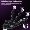 Diagram showing the reclining positions of a gaming chair, illustrating different uses like gaming, mobile gaming, and napping. Podgląd zdjęcia produktu