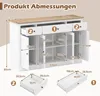 COSTWAY Kredens, 140 cm, szafka kuchenna z 3 szufladami, 2 Podgląd zdjęcia produktu 3