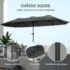 Outsunny Parasol de jardin extšŠrieur, parasol double Voir les images du produit 6