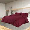 vidaXL Bettwäsche-Set Bordeauxrot 140x200 cm Leichte Produktbild-Vorschau 2