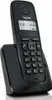 A black Gigaset cordless phone is shown in its charging cradle against a white background. Produktbild-Vorschau