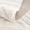 Teppich Hochflor Wohnzimmer - 160x230 cm - Einfarbig Creme Produktbild-Vorschau 4