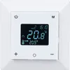 A white thermostat with a digital display showing temperature and time. Produktbild-Vorschau