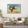 Gerahmtes Poster - Schwarzer Rahmen - Sitzen Elefant Baum - Produktbild-Vorschau 6