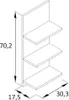 Wandregal 30 cm breit Akustikpaneel-Optik mit anthrazit Produktbild-Vorschau 3