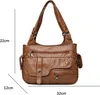 Hobo sac à main en cuirPolyuréthanevintage femme kaki Voir les images du produit 3