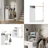 Armoire vestiaire Vicco Liria blanc/bambou 100x145cm avec Voir les images du produit 7