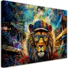 Leinwandbild Löwe Tiere Bunt 120x80 Feeby Bunt bild für die Produktbild-Vorschau 1