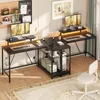 Gamingtisch L-förmiger Gaming Schreibtisch, 122x82cm Produktbild-Vorschau 4