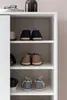 FineBuy Schuhschrank Weiß Holz 100x108x37,5 cm Ablage Hoch Produktbild-Vorschau 5