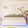 Lit Merax 140x200 cm avec tête de lit en forme de fleurs et Voir les images du produit 2