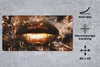 MuchoWow® Schreibtischunterlage Gold - Lippen - Kunst - Produktbild-Vorschau 2