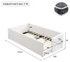 Babybed 90 x 200 cm, laag bed met kussentop en zijvak, wit Productafbeelding-voorbeeld 2