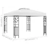 vidaXL Pavillon 3x3 m Weiß 180 g/m² Produktbild-Vorschau 4