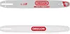 Two chainsaw guide bars are shown against a white background. The top bar has 'Oregon Double Guard' branding, and the bottom bar has 'Oregon' branding. Voir les images du produit