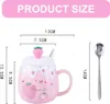 Süße Erdbeertasse, rosa Kaffeetasse, Keramik-Kawaii-Tasse, Produktbild-Vorschau 5