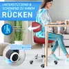 TRESKO® Taboret obrotowy z oparciem 150 kg czerwone wino | Podgląd zdjęcia produktu 6