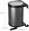 Poubelle encastrable Relaxdays, 12 L, pour meuble bas, Voir les images du produit 4