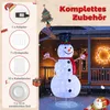 COSTWAY 184 cm LED-sneeuwpop, kerstfiguur met zwarte hoed Productafbeelding-voorbeeld 7
