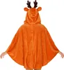 A person wearing a reindeer costume poncho from the back. Produktbild-Vorschau