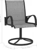 A single gray and black swivel chair with dimensions indicated. Produktbild-Vorschau
