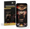 A product box for a screen protector is shown next to a smartphone with the screen protector applied. Produktbild-Vorschau