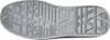 The sole of a shoe is shown from an underside view. Voir les images du produit