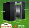 GARDEBRUK® L Metall Gerätehaus 2m² mit Fundament Produktbild-Vorschau 2