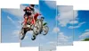 Bild auf Leinwand - Leinwandbild - Motorrad Reiter Himmel - Produktbild-Vorschau 1
