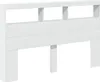 vidaXL Cabecero LED con estantes, blanco, 160x17x102 cm Vista previa de la imagen del producto 4