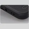 A close-up of the side of a black phone case, showing cutouts for ports and a textured surface with a logo. Produktbild-Vorschau