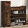 vidaXL Botník kouřový dub 100,5x28x100 cm materiál na bázi Náhled obrázku produktu 2
