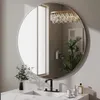 Koonmi runder Wandspiegel 45.7 cm, Aluminiumrahmen, Silber, Produktbild-Vorschau 2