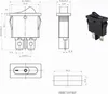Mini-Wippschalter 2Pin EIN/AUS 6A 250V 20A 12V DC/AC 19x7mm Produktbild-Vorschau 6