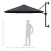 Sonnenschirm zur Wandmontage mit Metall-Mast 300 cm Produktbild-Vorschau 9