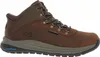 A side view of a brown hiking boot. Voir les images du produit