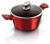 A red pot with a black speckled lid and silver accents, shown from a diagonal angle on a white background. Anteprima dell’immagine prodotto