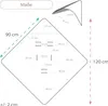 Manta para moisés/silla de paseo para bebés, 90x90 cm - Vista previa de la imagen del producto 8