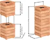 Balkon-Hochbeet Lärche MODULO - 30x30x75 cm Naturbelassen Produktbild-Vorschau 2
