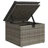 vidaXL Stołek ogrodowy z poduszką szary 55x55x37 cm z Podgląd zdjęcia produktu 7