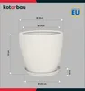 KOTARBAU® Sada 2 květináčů s podšálkem Bílá ⌀ 38 cm Výška: Náhled obrázku produktu 3