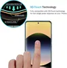 A diagram illustrating the layers of a screen protector and a finger touching a smartphone screen. Produktbild-Vorschau