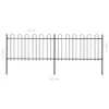 Recinzione da giardino con staffa design in acciaio 3,4 x 1 Anteprima dell’immagine prodotto 6