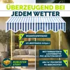 markiza zaciskowa tillvex 300 cm niebieska/biała z diodą Podgląd zdjęcia produktu 4