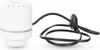 A white cylindrical device with a black power cord and plug, isolated on a white background. Produktbild-Vorschau