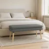Banc double vidaXL, gris foncé, 110 x 40 x 47 cm, tissu Voir les images du produit 8