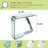 Blooven 8 Stück Tischdeckenklammern Edelstahl Silber 4cm x Produktbild-Vorschau 2