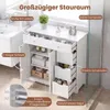 Mobiletto da bagno COSTWAY, in legno, con 4 cassetti e 2 Anteprima dell’immagine prodotto 4